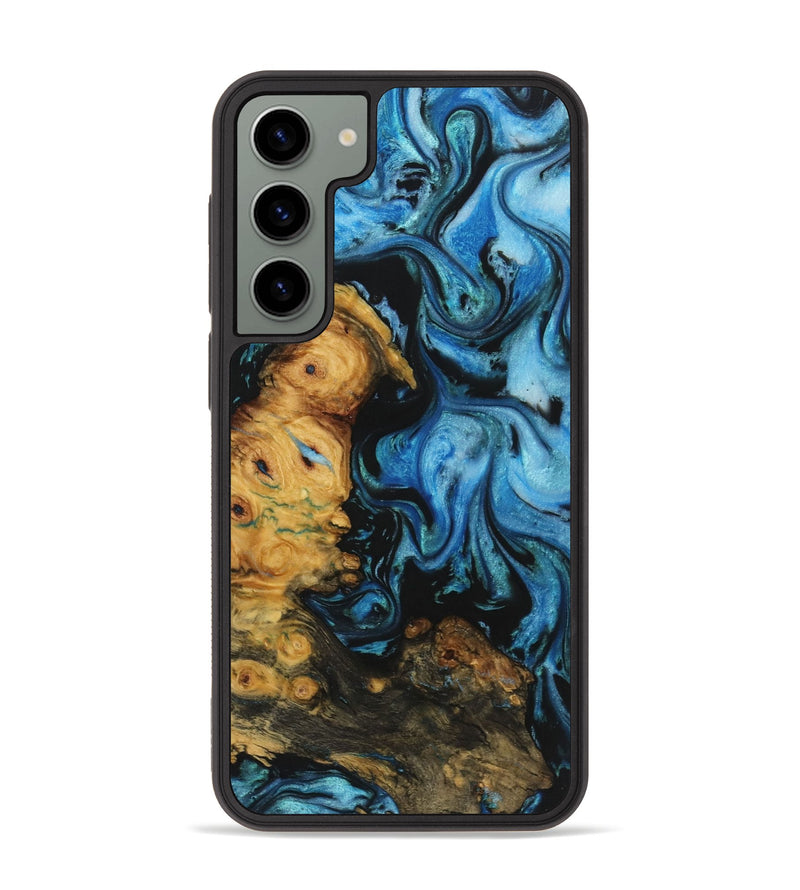 Galaxy S23 Plus Wood+Resin Phone Case - Anderson (Blue, 722796)