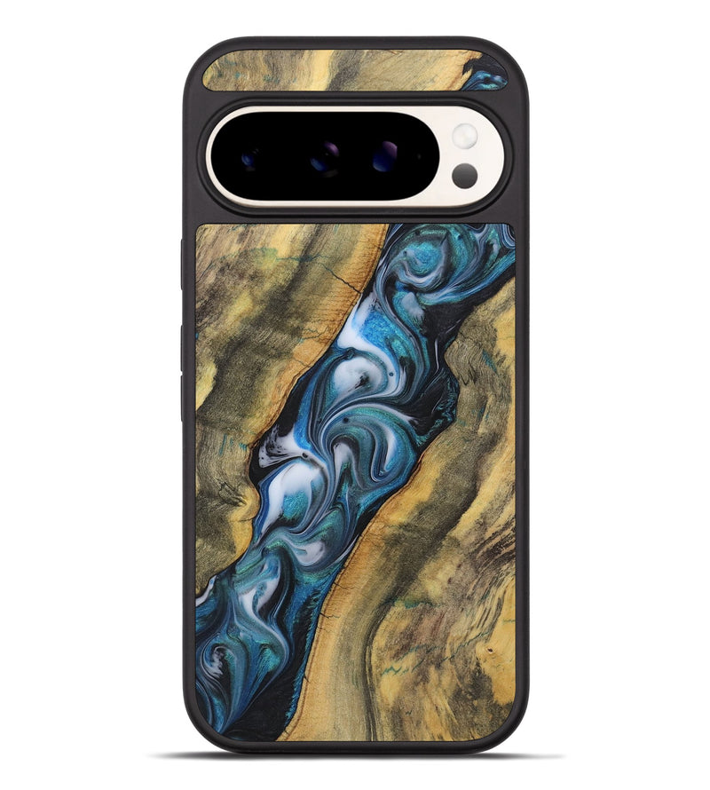 Pixel 9 Pro XL Wood+Resin Phone Case - Isabella (Blue, 722841)