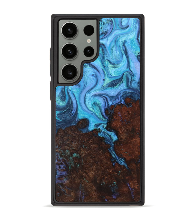 Galaxy S23 Ultra Wood+Resin Phone Case - Andrew (Blue, 722856)