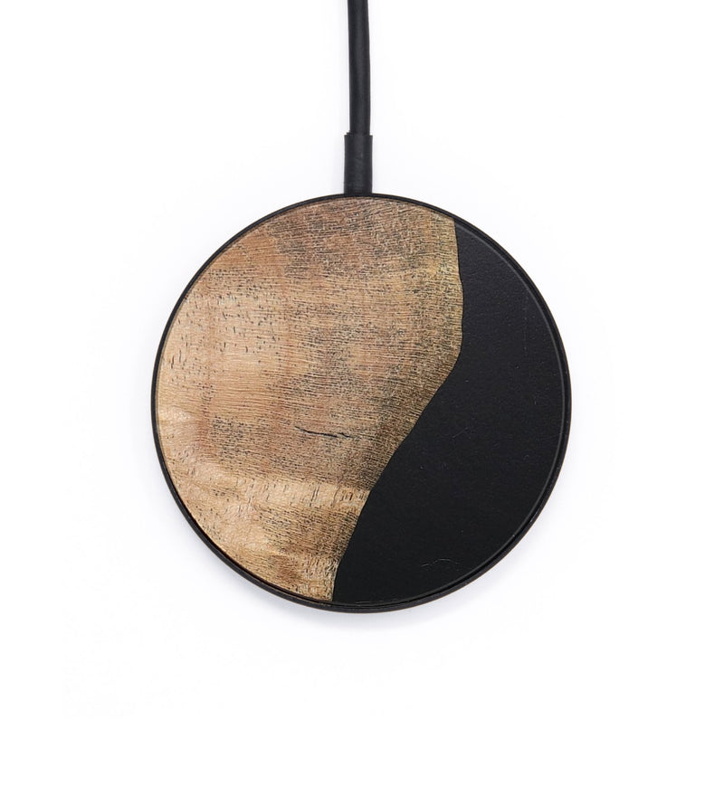 Circle Wood+Resin Wireless Charger - Jamie (Pure Black, 722912)