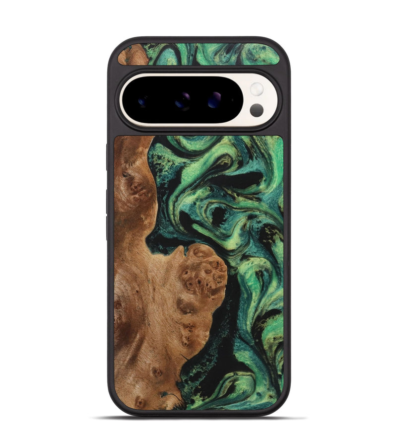Pixel 9 Wood+Resin Phone Case - Ramon (Green, 723136)
