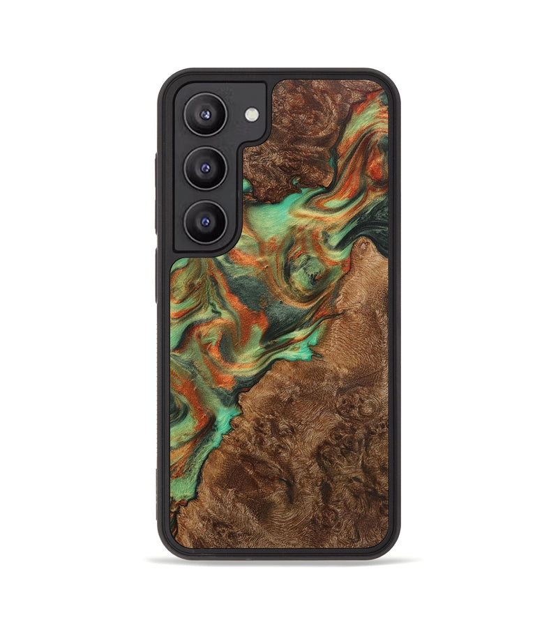 Galaxy S23 Wood+Resin Phone Case - Kellen (Green, 723147)