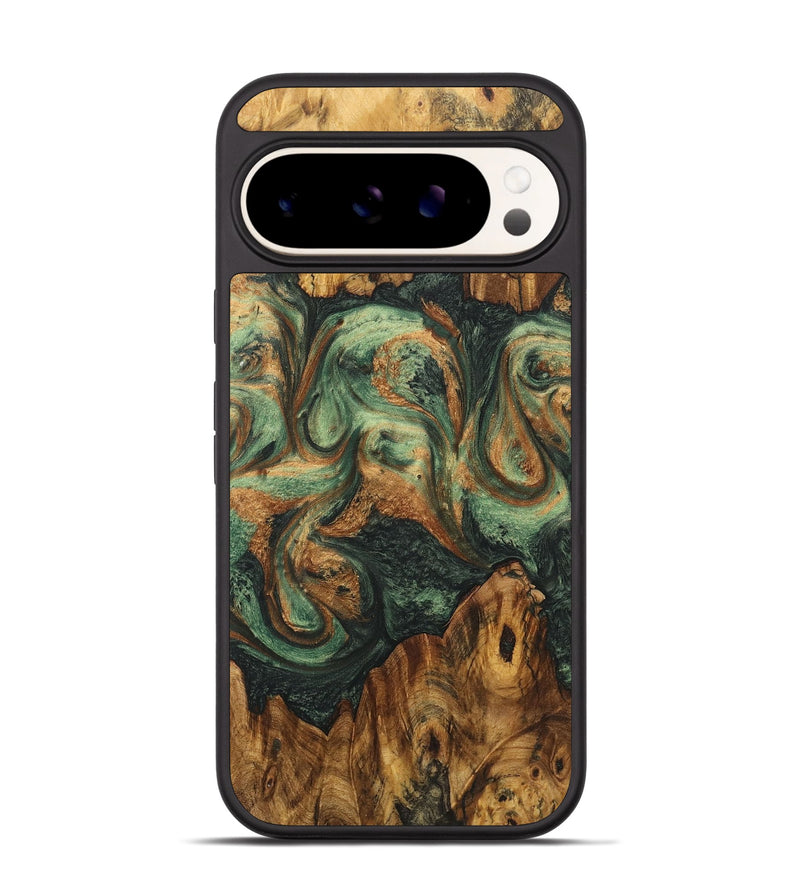 Pixel 9 Wood+Resin Phone Case - Makenna (Green, 723157)