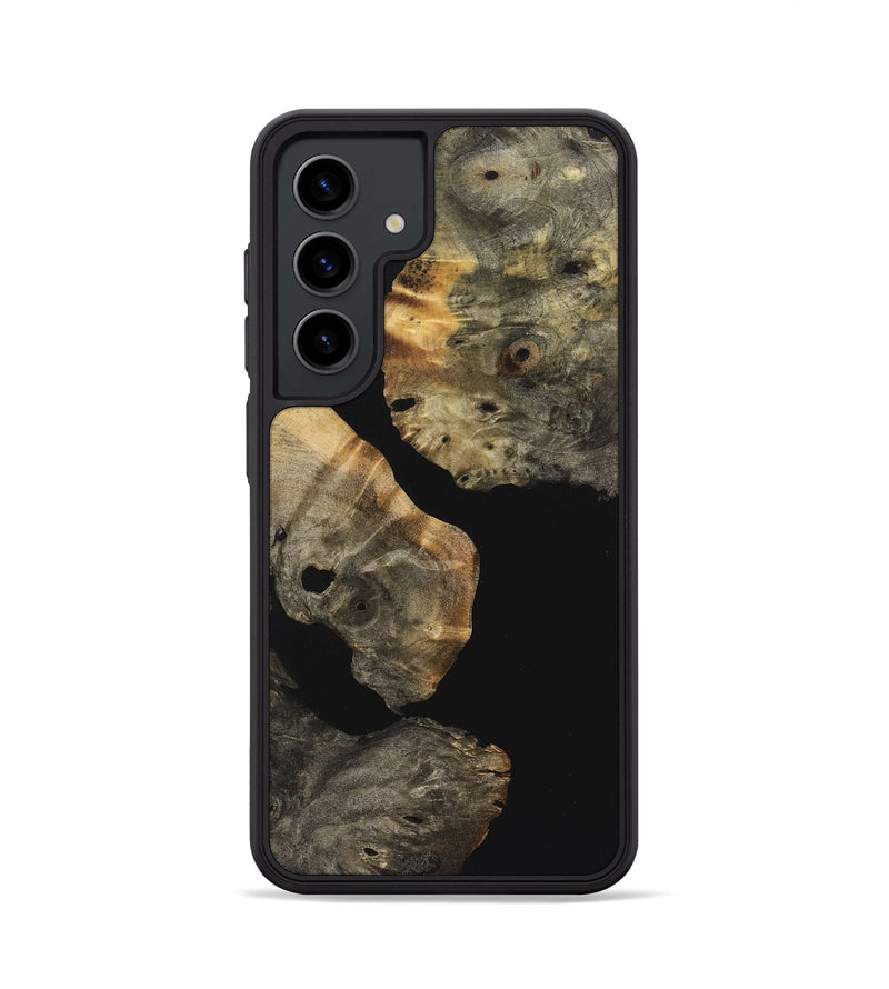 Galaxy S24 Wood+Resin Phone Case - Cory (Pure Black, 723177)