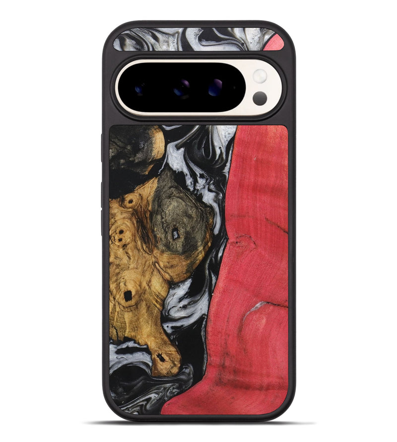 Pixel 9 Pro XL Wood+Resin Phone Case - Jeremiah (Black & White, 723243)