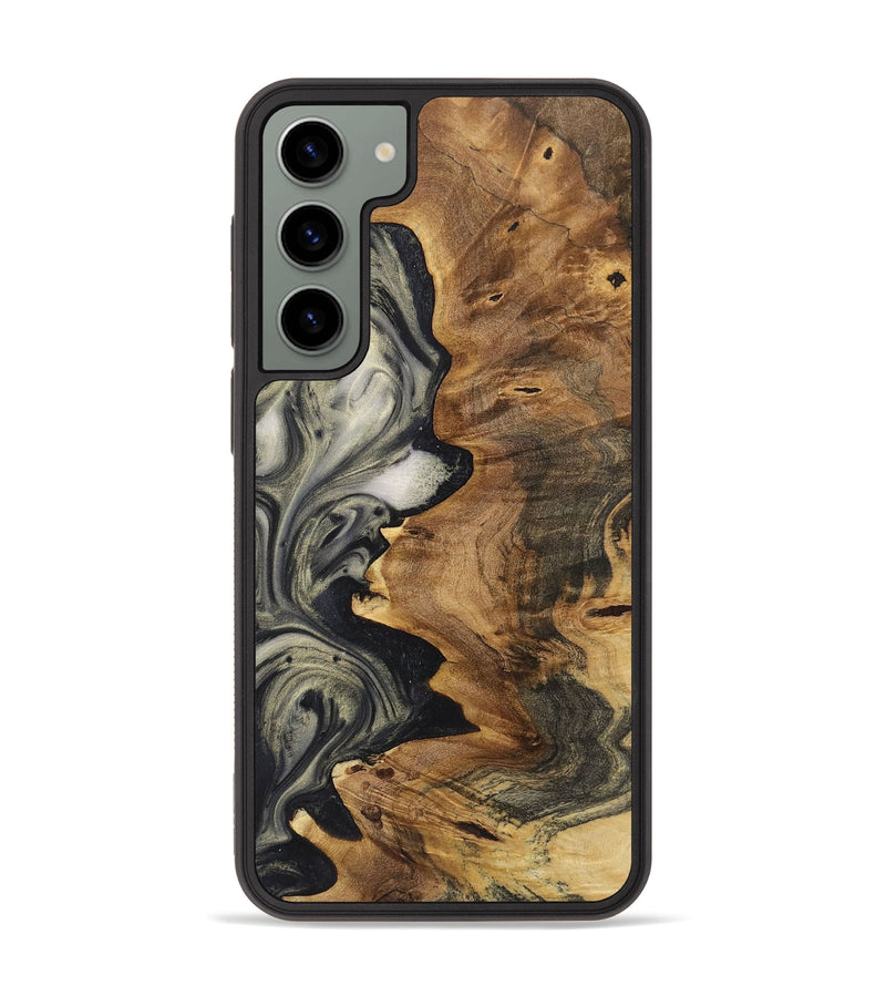 Galaxy S23 Plus Wood+Resin Phone Case - King (Black & White, 723257)