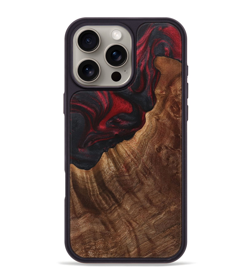 iPhone 16 Pro Max Wood Phone Case - Mildred (Red, 723291)