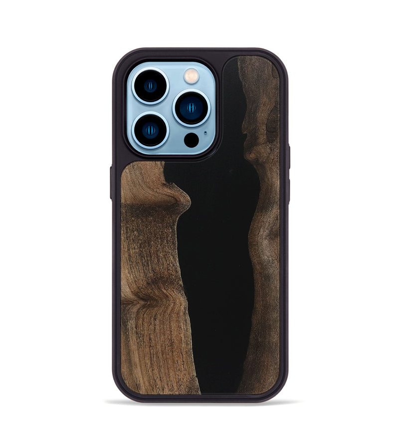 iPhone 14 Pro Wood Phone Case - Maddox (Pure Black, 723315)