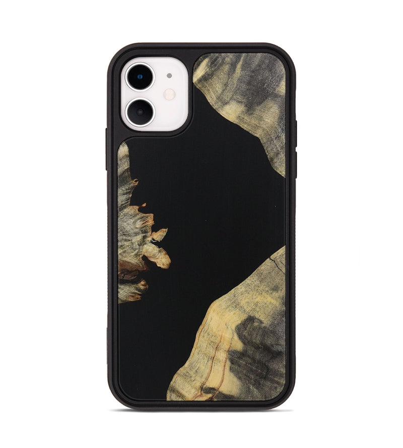 iPhone 11 Wood Phone Case - Penelope (Pure Black, 723317)