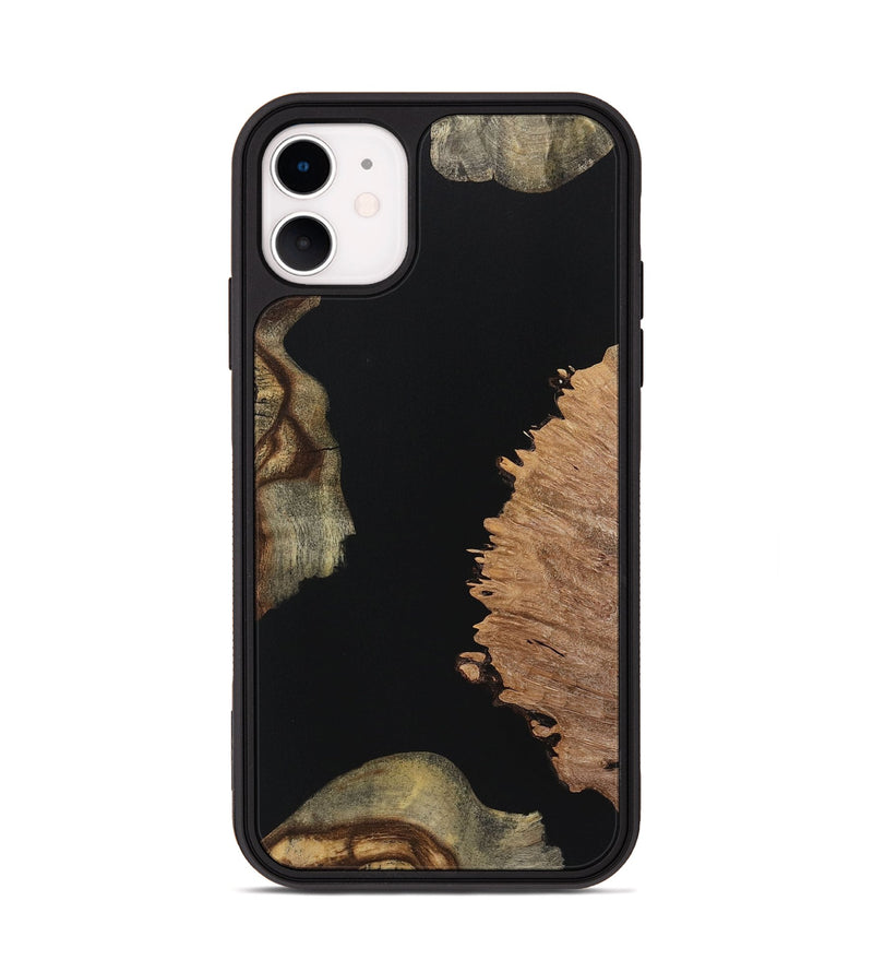 iPhone 11 Wood Phone Case - Jaslene (Pure Black, 723327)
