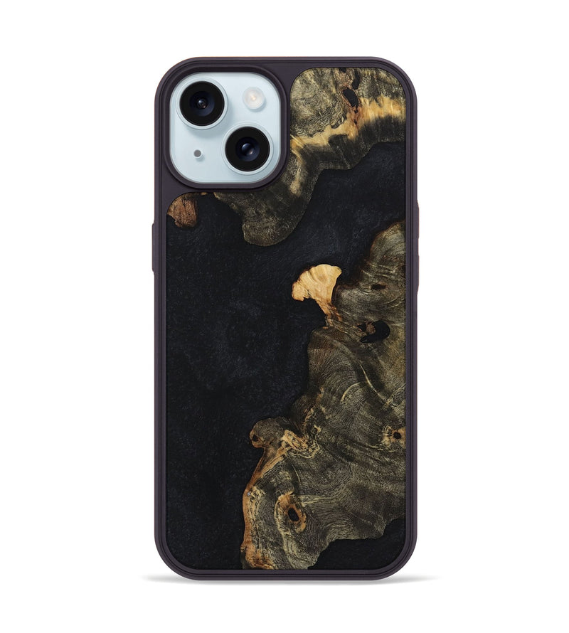 iPhone 15 Wood Phone Case - Orlando (Pure Black, 723337)
