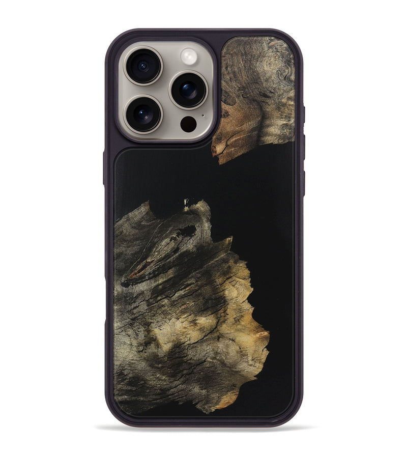 iPhone 16 Pro Max Wood Phone Case - Emilee (Pure Black, 723348)