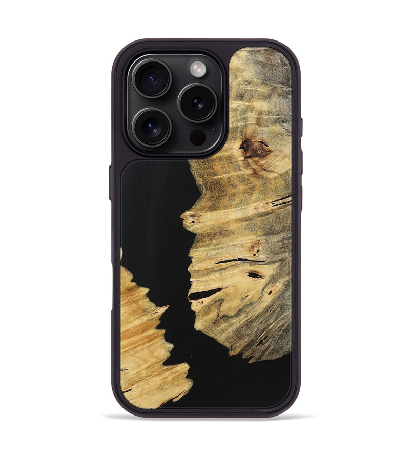 iPhone 16 Pro Wood Phone Case - Elsa (Pure Black, 723353)