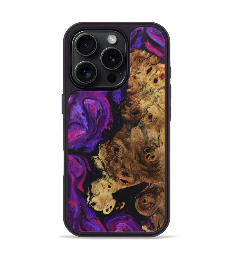 iPhone 16 Pro Wood Phone Case - Andy (Purple, 723486)