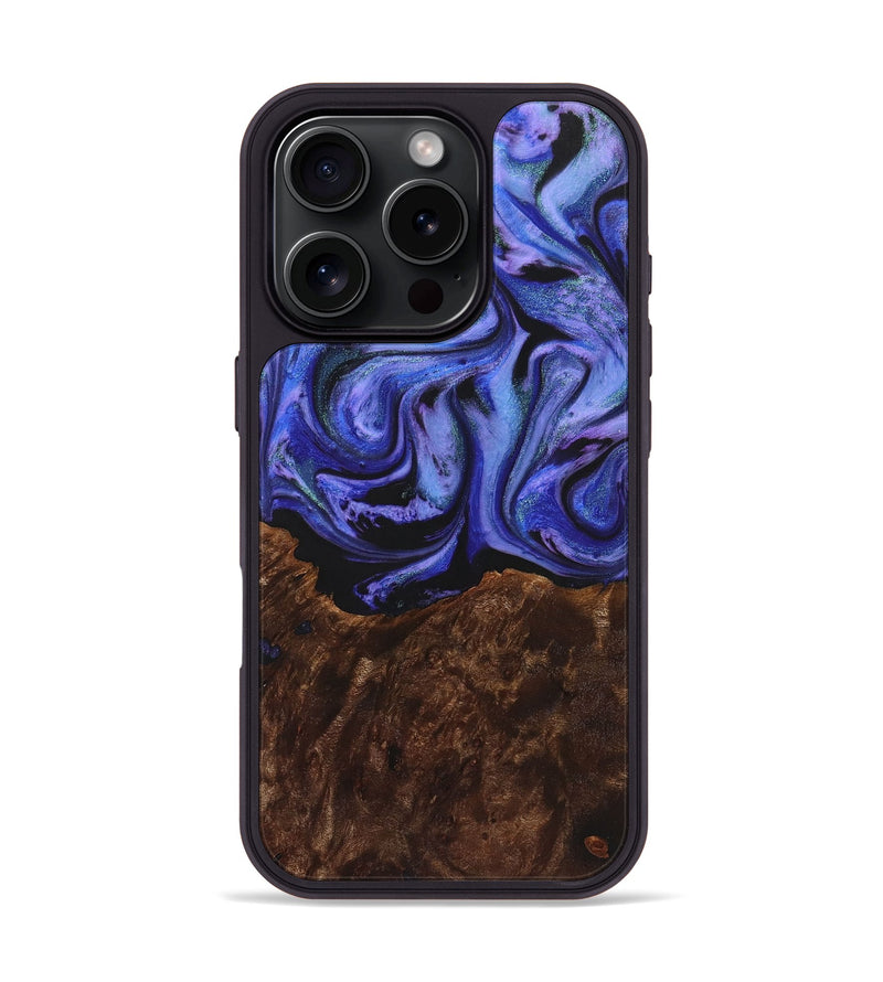 iPhone 16 Pro Wood Phone Case - Hattie (Purple, 723489)