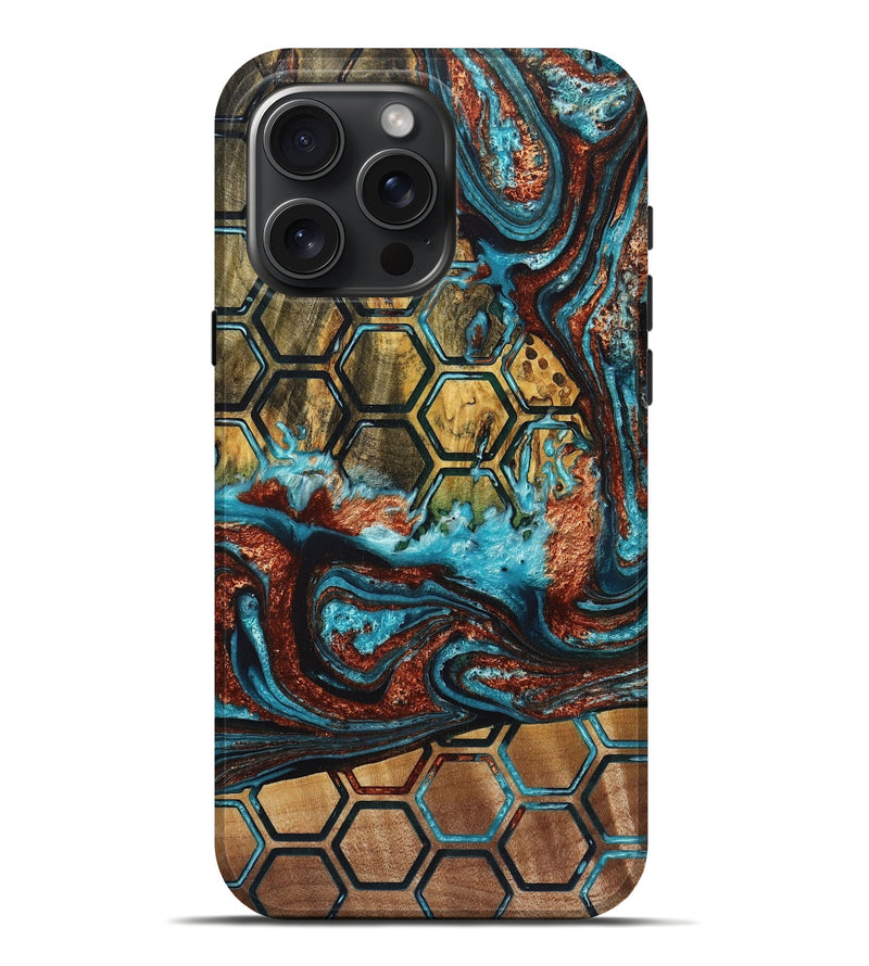 iPhone 16 Pro Max Wood Live Edge Phone Case - Irene (Pattern, 723687)