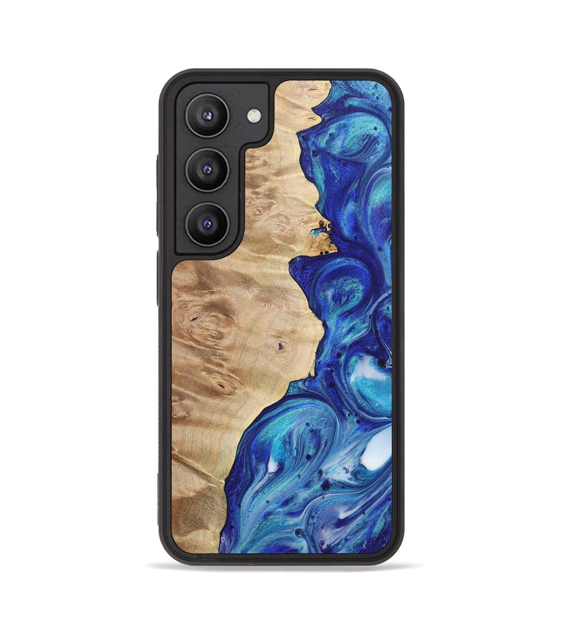 Galaxy S23 Wood Phone Case - Amir (Blue, 723890)