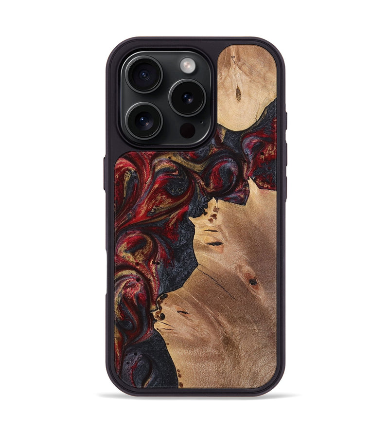 iPhone 16 Pro Wood Phone Case - Vivienne (Red, 723912)