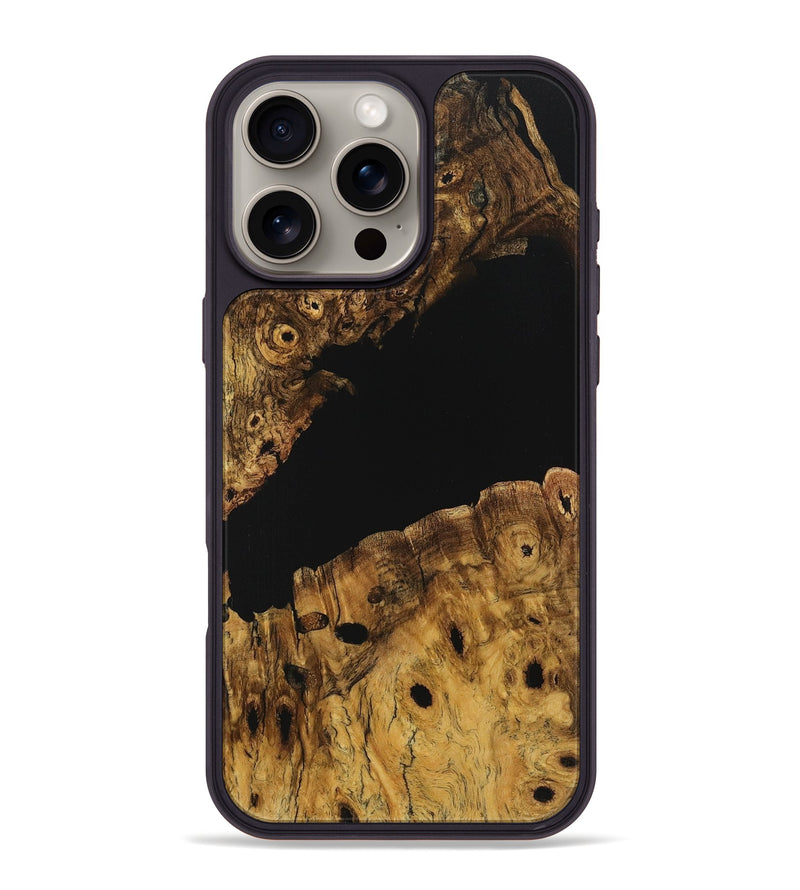 iPhone 16 Pro Max Wood Phone Case - Christopher (Pure Black, 723920)