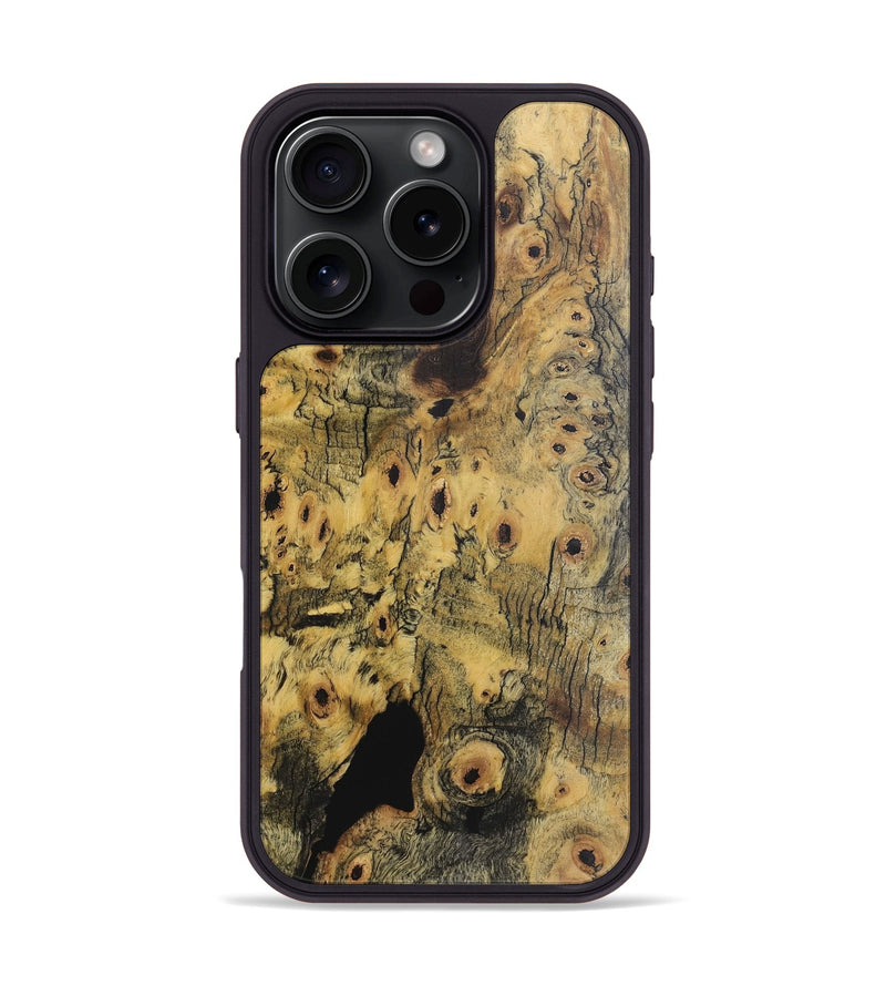 iPhone 16 Pro Wood Phone Case - Pearl (Wood Burl, 724018)