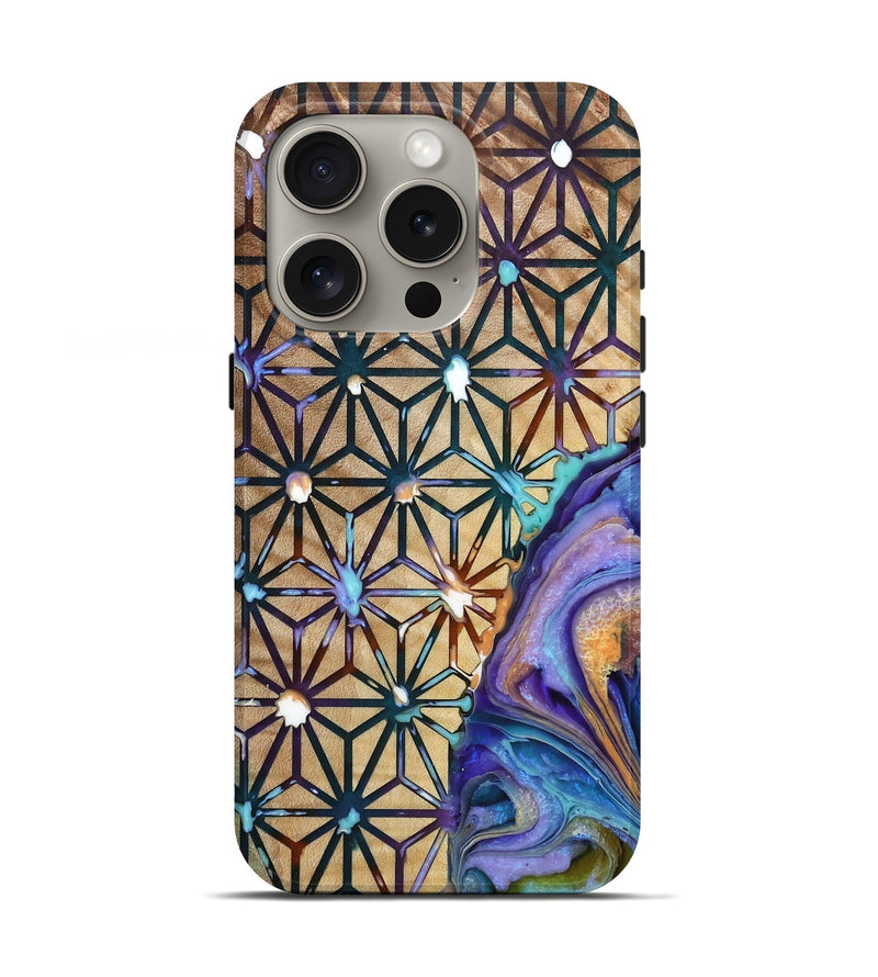 iPhone 16 Pro Wood Live Edge Phone Case - Trista (Pattern, 724058)