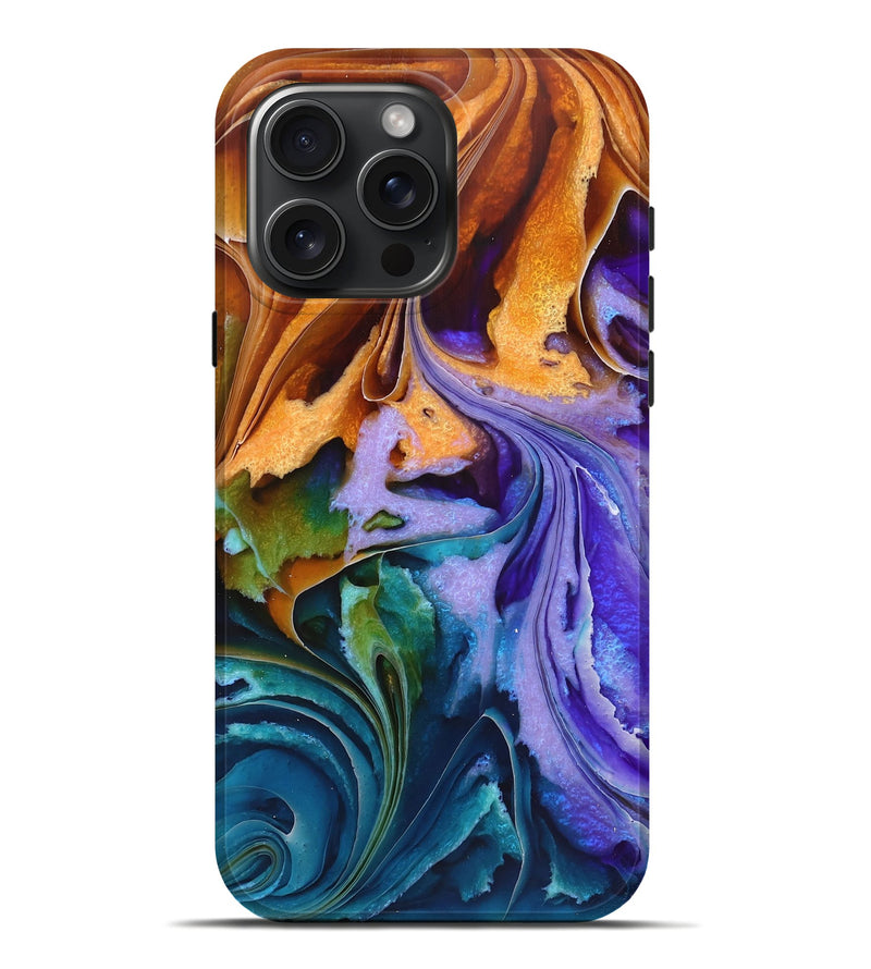iPhone 16 Pro Max ResinArt Live Edge Phone Case - Kierra (Blue, 724060)