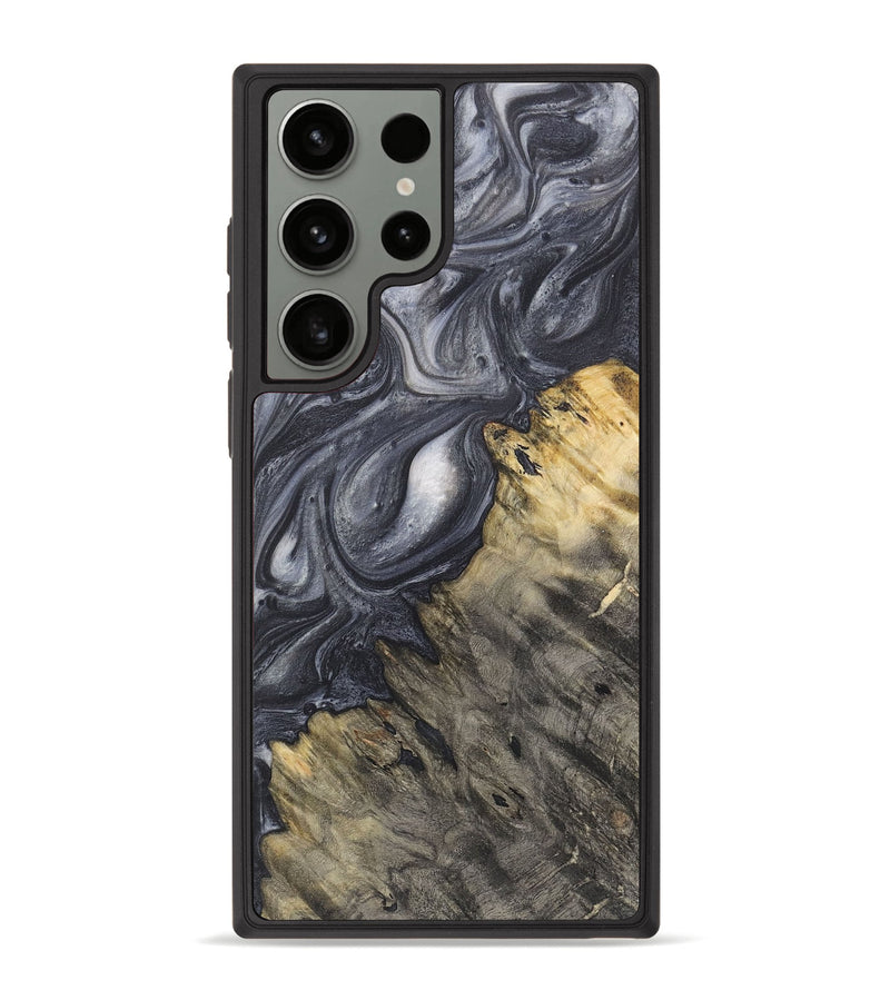 Galaxy S23 Ultra Wood Phone Case - Darren (Black & White, 724181)