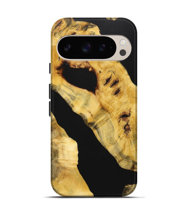 Pixel 9 Pro Wood Live Edge Phone Case - Ryan (Pure Black, 724250)