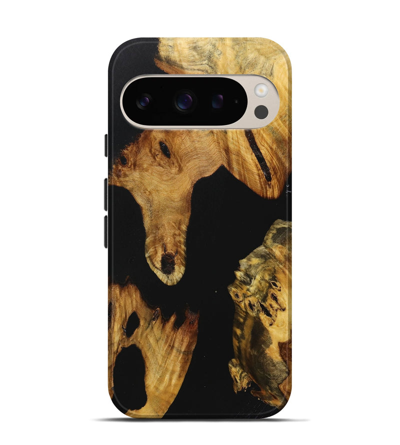 Pixel 9 Pro Wood Live Edge Phone Case - Jenna (Pure Black, 724252)