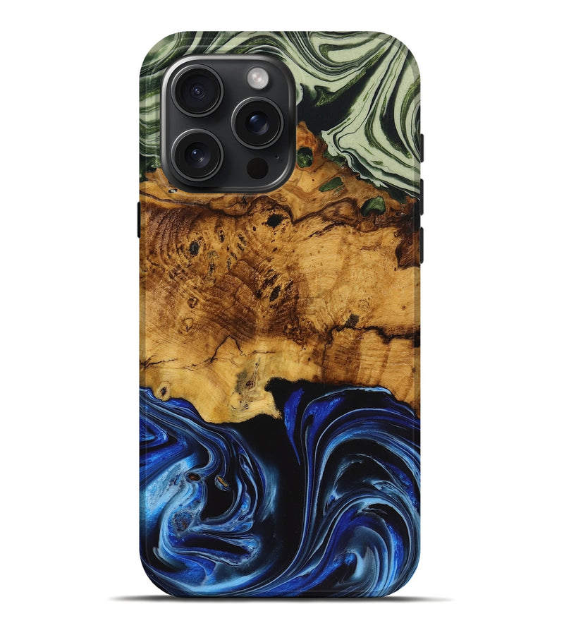 iPhone 16 Pro Max Wood Live Edge Phone Case - Gilbert (Ombre, 724271)