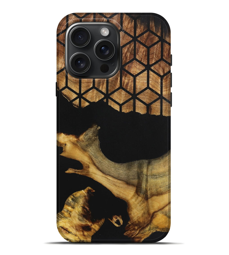 iPhone 16 Pro Max Wood Live Edge Phone Case - Evangeline (Pattern, 724283)