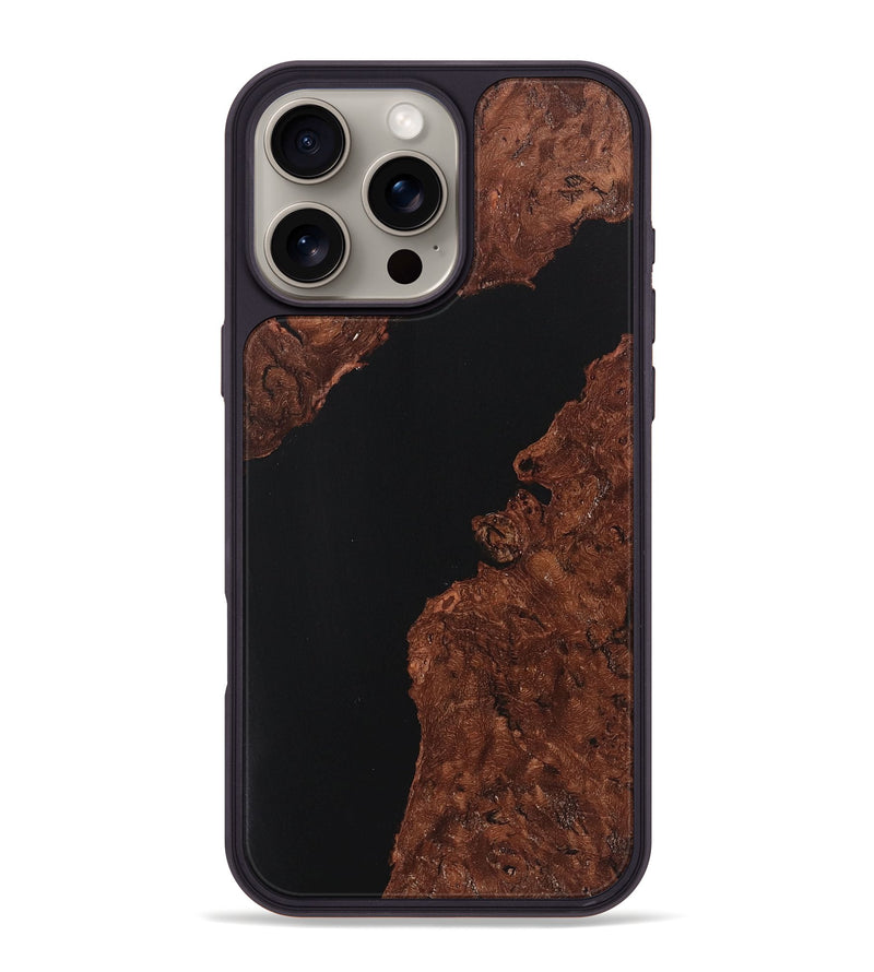 iPhone 16 Pro Max Wood Phone Case - Grace (Pure Black, 724400)