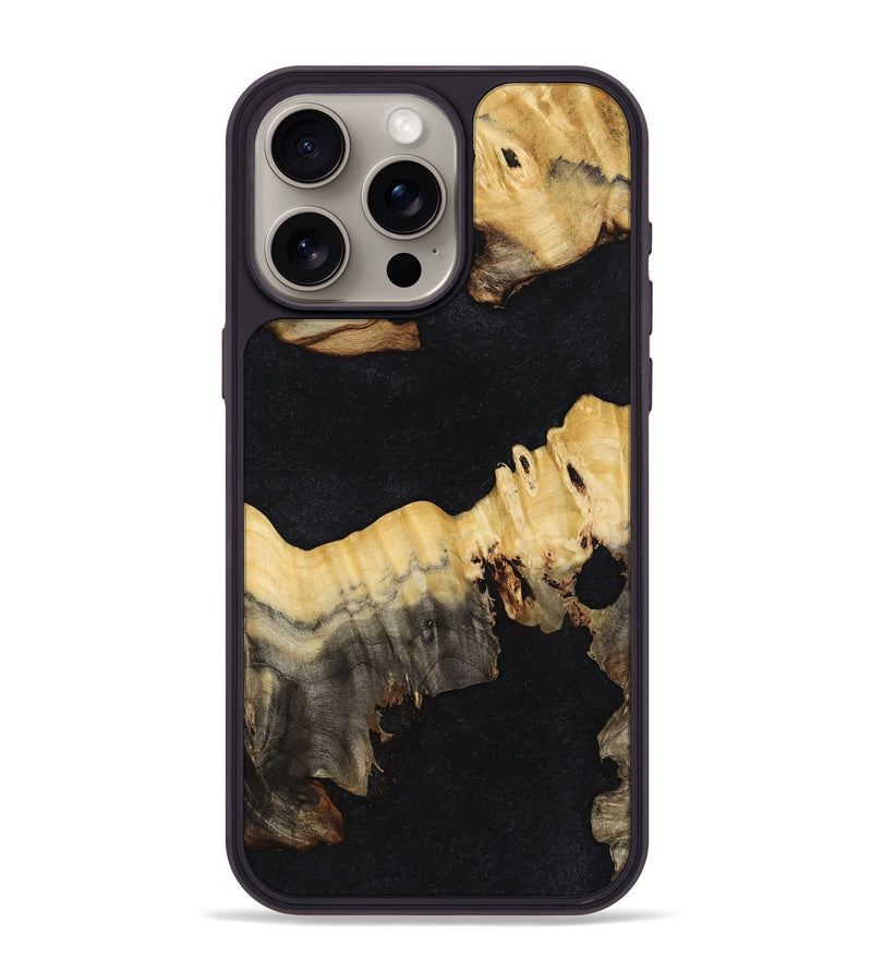 iPhone 15 Pro Max Wood Phone Case - Savanna (Pure Black, 724401)