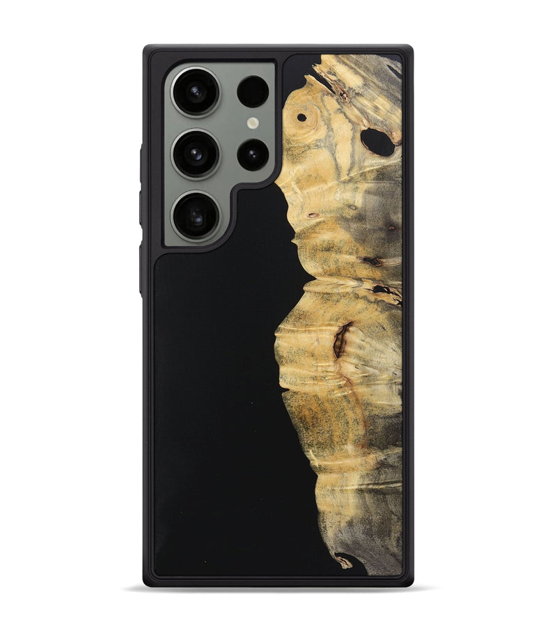 Galaxy S24 Ultra Wood Phone Case - Helen (Pure Black, 724407)