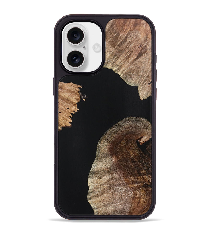 iPhone 16 Plus Wood Phone Case - Addison (Pure Black, 724408)