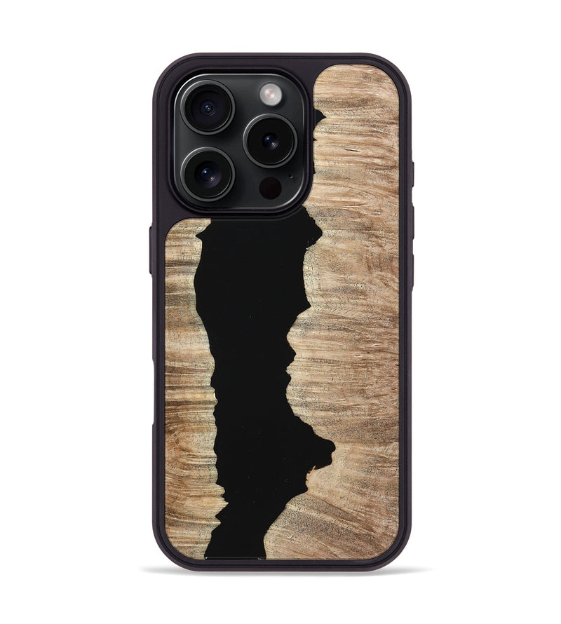 iPhone 16 Pro Wood Phone Case - Jude (Pure Black, 724409)