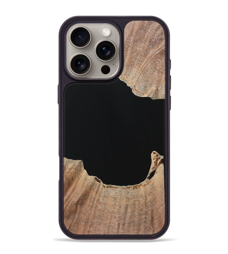 iPhone 16 Pro Max Wood Phone Case - Tate (Pure Black, 724413)