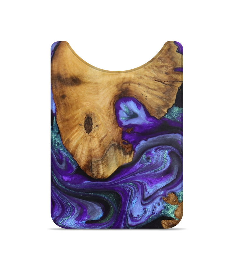 Live Edge Wood Wallet - Yolanda (Purple, 724648)