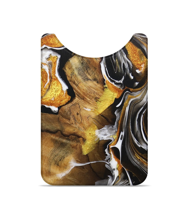 Live Edge Wood Wallet - Todd (Teal & Gold, 724658)