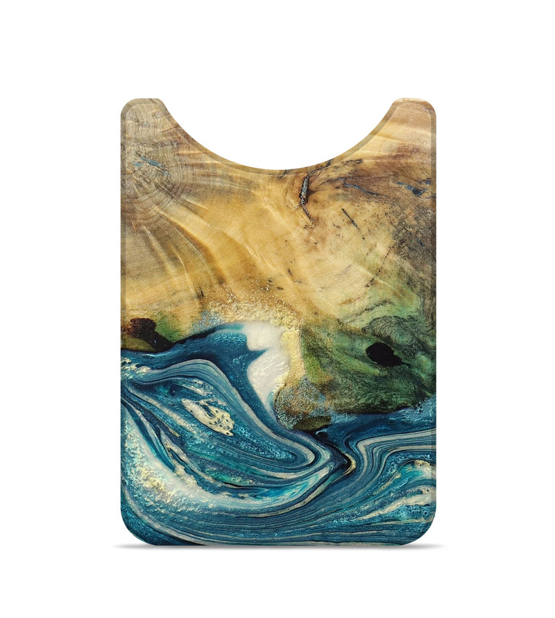 Live Edge Wood Wallet - Connor (Blue, 724662)