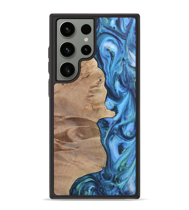Galaxy S23 Ultra Wood Phone Case - Anahi (Blue, 724736)