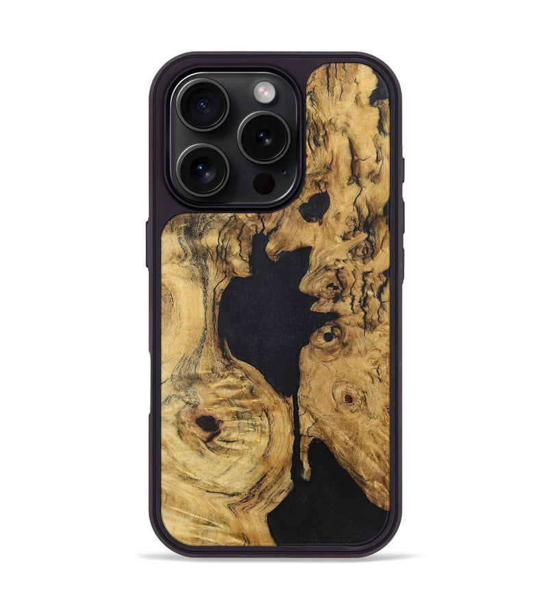 iPhone 16 Pro Wood Phone Case - Geoffrey (Wood Burl, 725001)