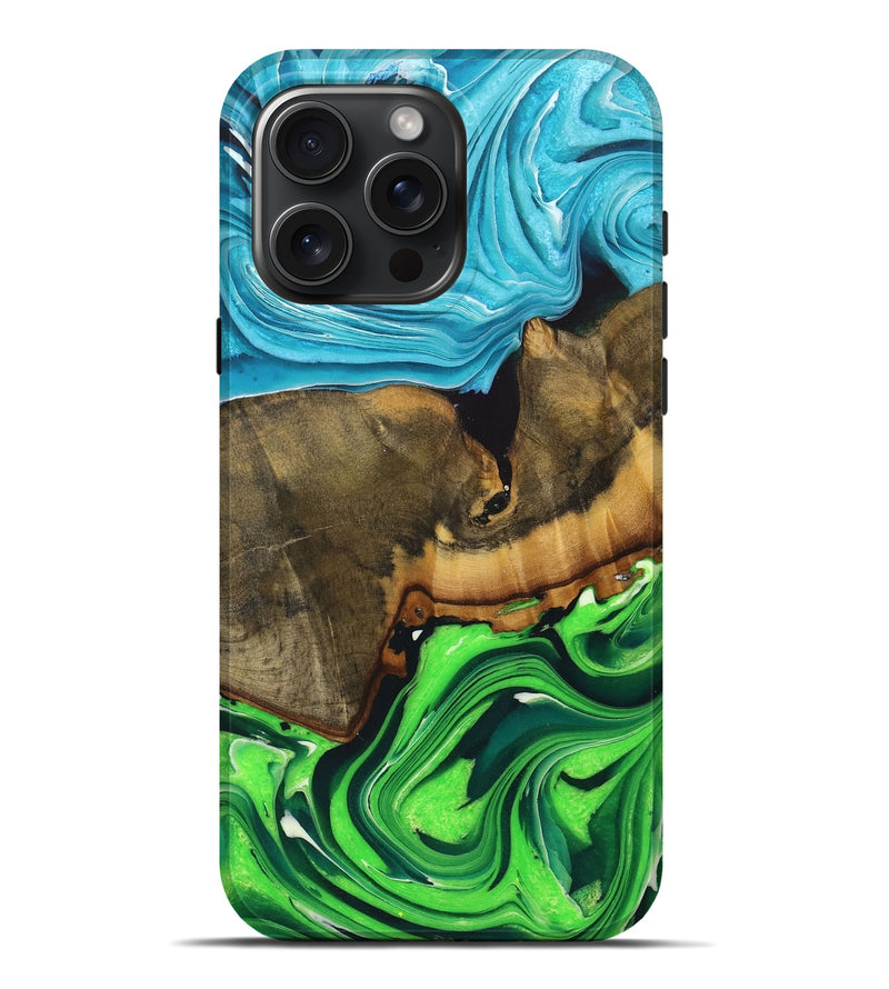 iPhone 16 Pro Max Wood Live Edge Phone Case - Sheila (Ombre, 725072)
