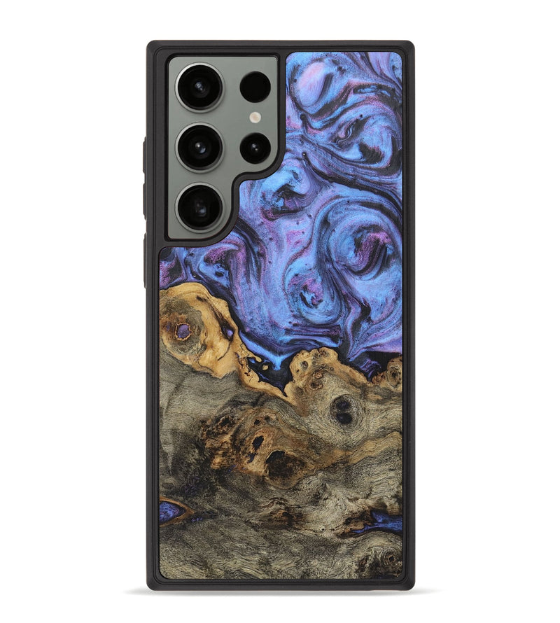 Galaxy S23 Ultra Wood Phone Case - Tevin (Purple, 725253)