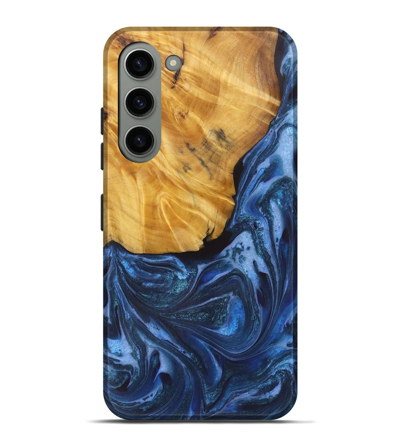 Galaxy S23 Plus Wood Live Edge Phone Case - Micheal (Blue, 725284)