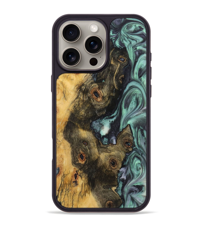iPhone 16 Pro Max Wood Phone Case - Ashlee (Green, 725344)