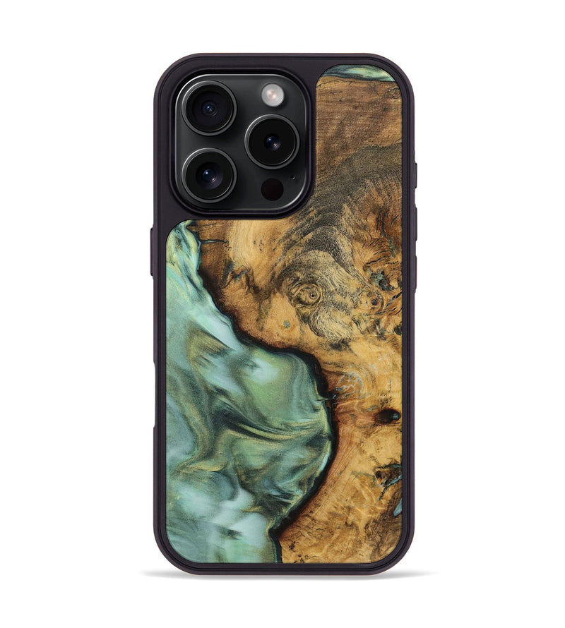 iPhone 16 Pro Wood Phone Case - Terrance (Green, 725425)