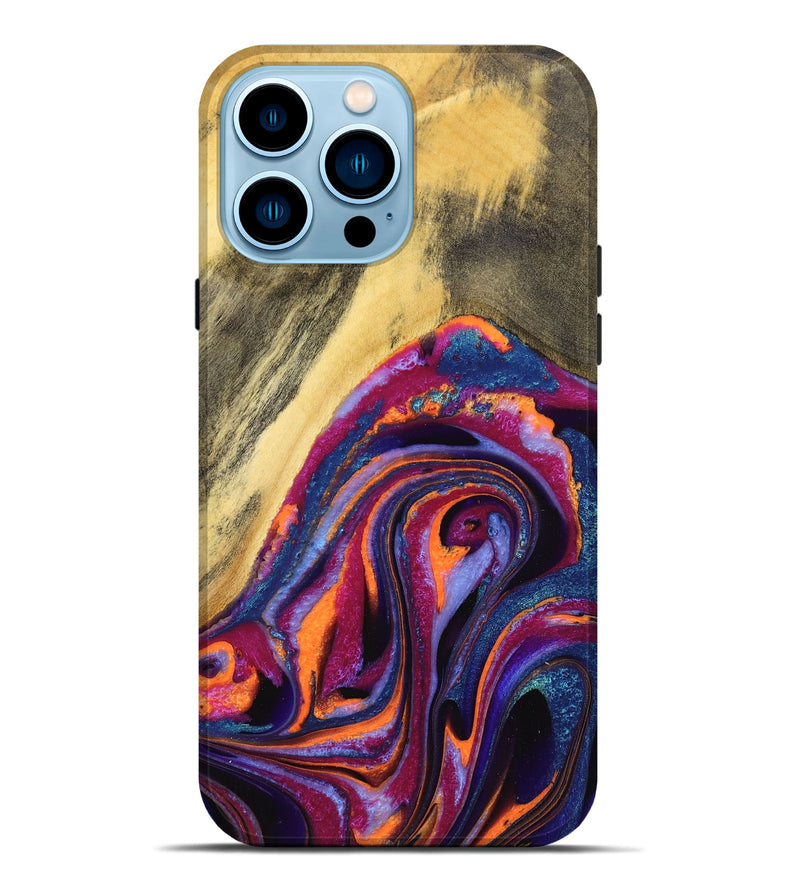 iPhone 14 Pro Max Wood Live Edge Phone Case - Luella (Purple, 725557)
