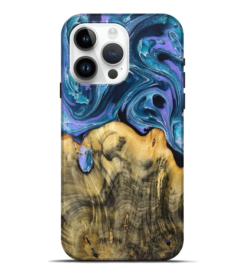 iPhone 15 Pro Max Wood Live Edge Phone Case - Jonathan (Purple, 725588)