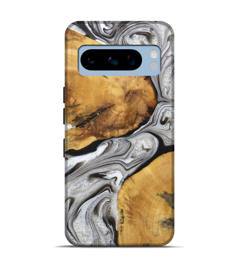 Pixel 8 Pro Wood Live Edge Phone Case - Enzo (Black & White, 725620)